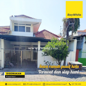 HOUSE FOR RENT IN THE CENTER OF SURABAYA CITY NGAGEL MADYA, FULL FURNISH AND READY TO LIVE IN